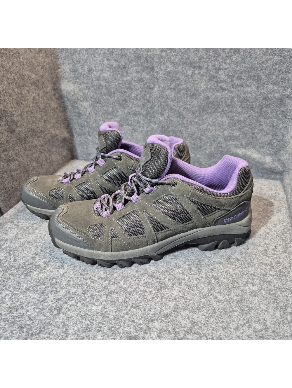 Bear paw Ridge Wood Women’s Hiking Shoe Boot Sz. 12 US Gray Lavender